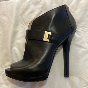 Michael Kors peep toe heeled booties